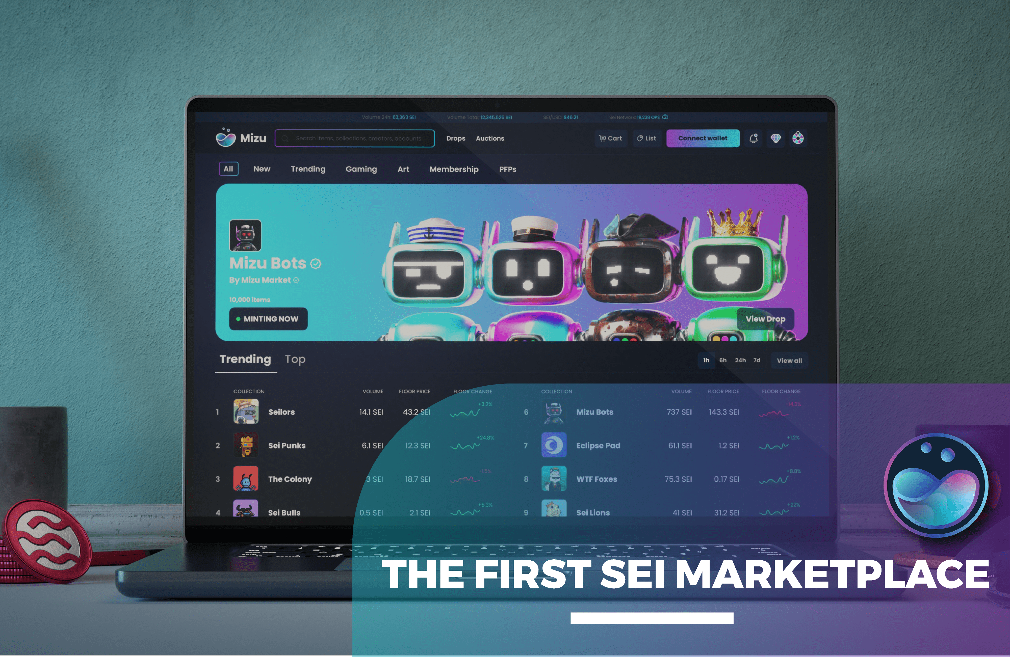Mizu minting dApp and NFT Marketplace